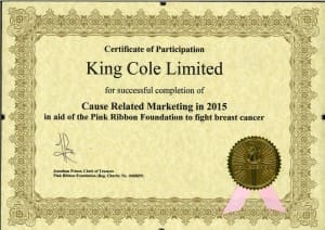 Pink Ribbon Certificate