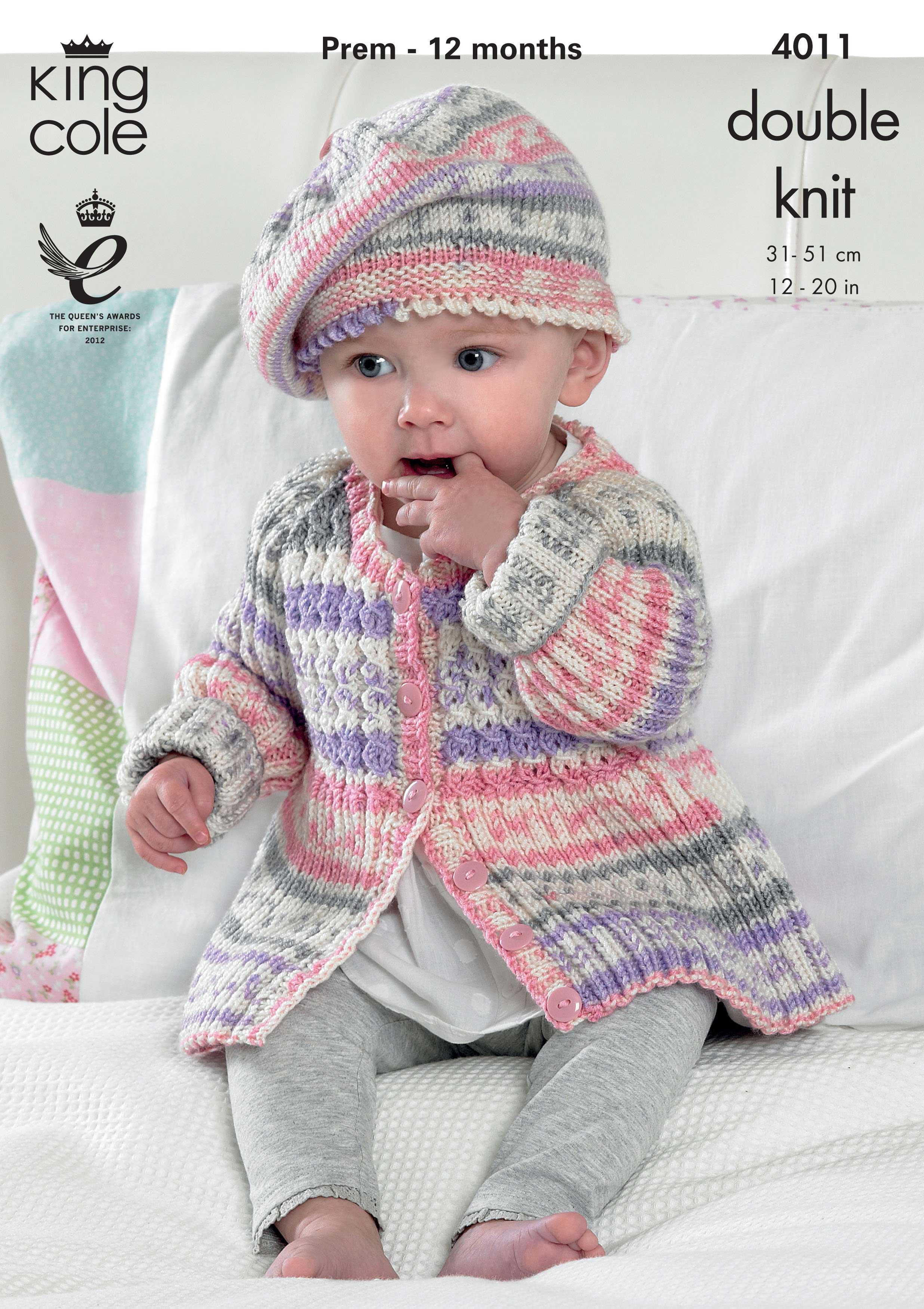 Baby Girl Clothes Set Knitting Pattern 4011 - King Cole