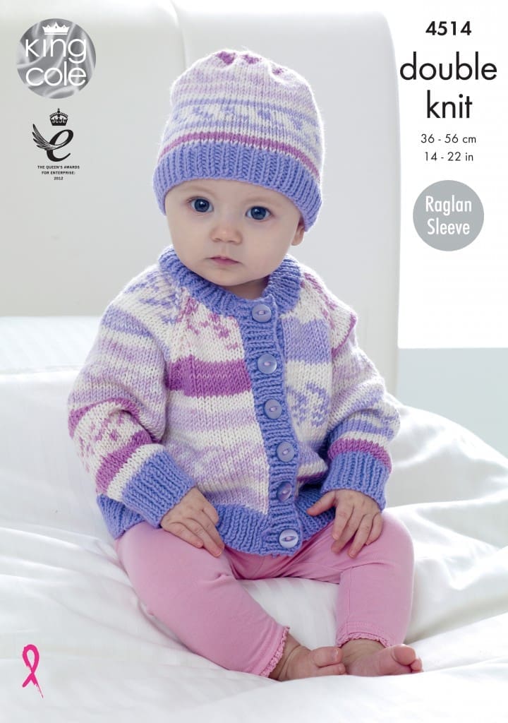 Easy to Follow Raglan Cardigans & Hat Knitted with Cherish DK Knitting ...