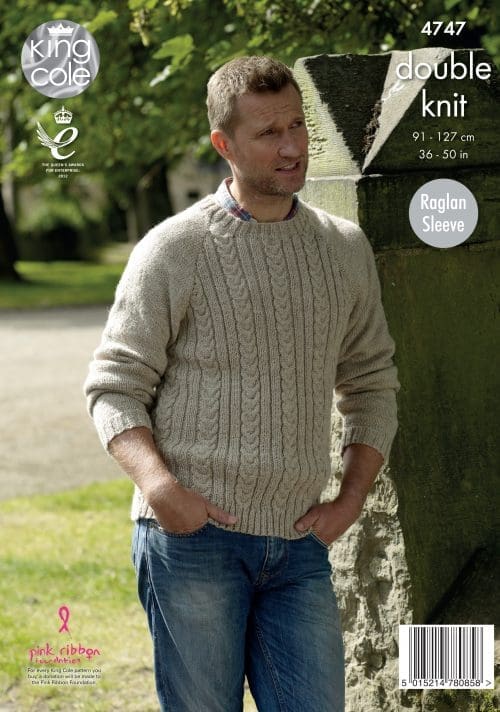 Easy to Follow Men's Sweaters Knitted with Merino Blend DK Knitting ...