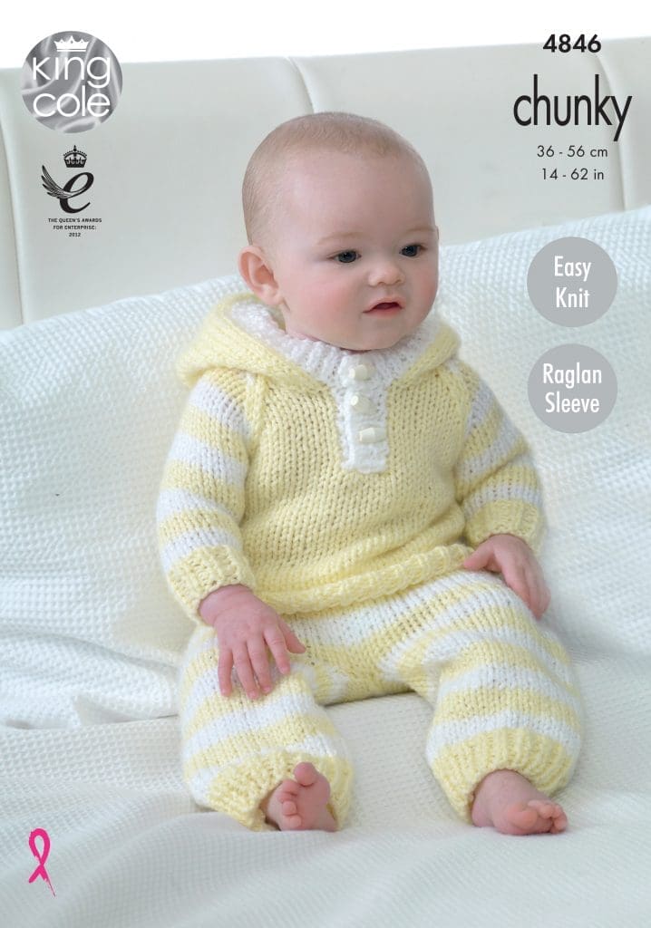 Easy to Follow All-In-One, Hoody, Pants & Hat Knitted in Big Value Baby ...