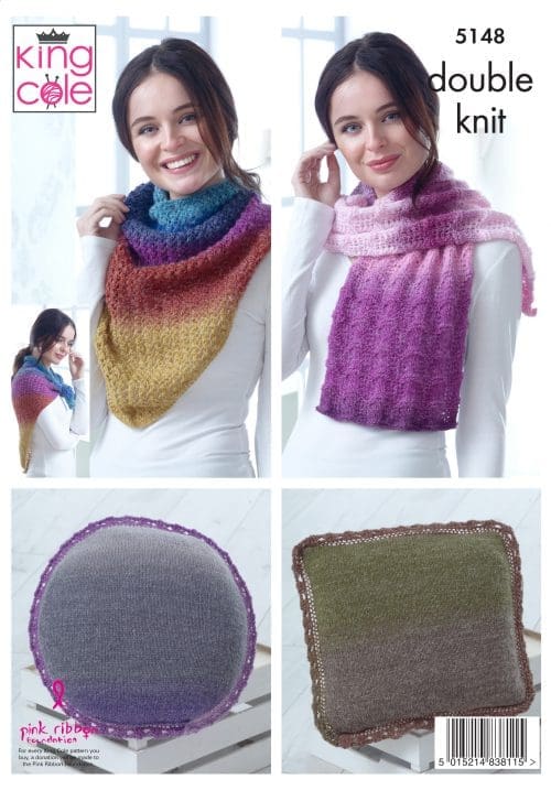 KING COLE DOUBLE KNITTING PATTERN 5148 Accessories 