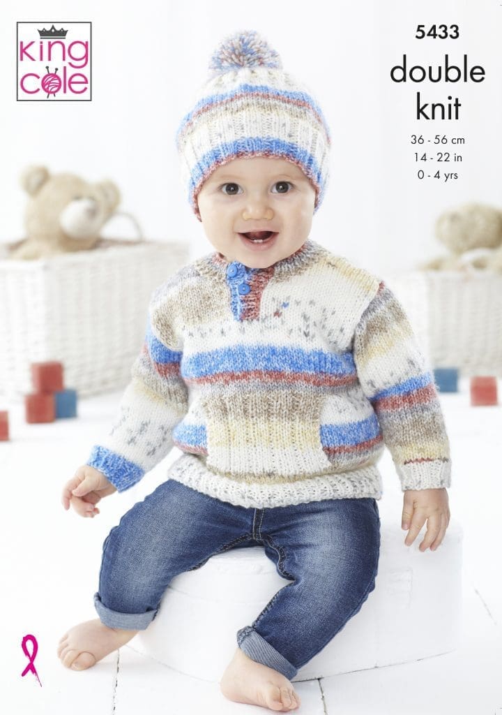 Easy to Follow Sweater, Cardigan & Hat Knitted in Splash DK Knitting ...