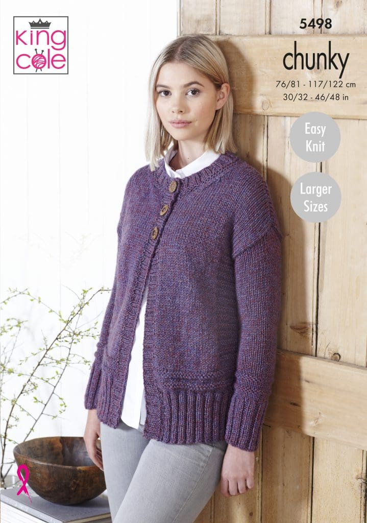 Easy to Follow Sweater & Cardigan Knitted in Big Value Poplar Chunky ...