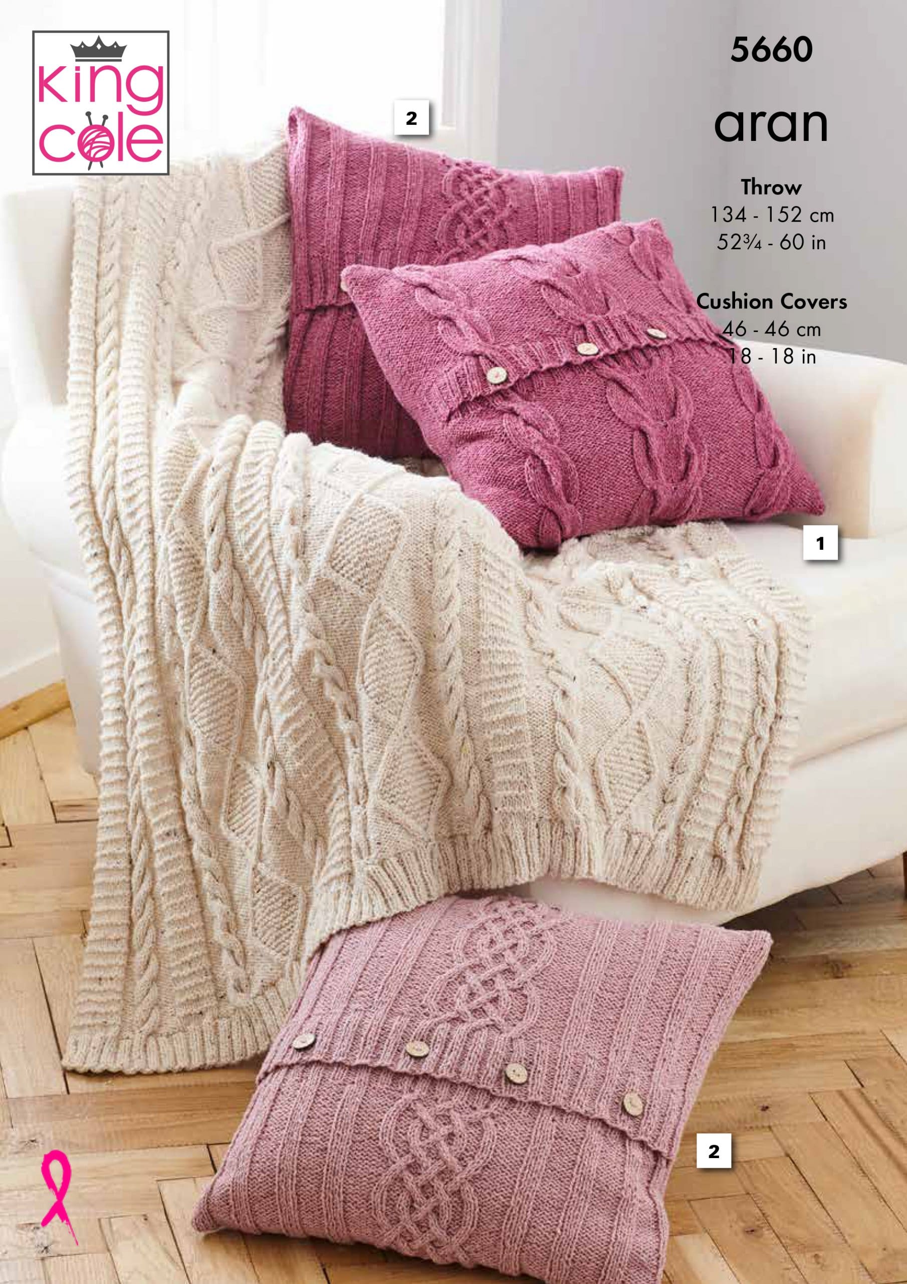 Easy to Follow Throw & Cushion Covers Knitted in Forest