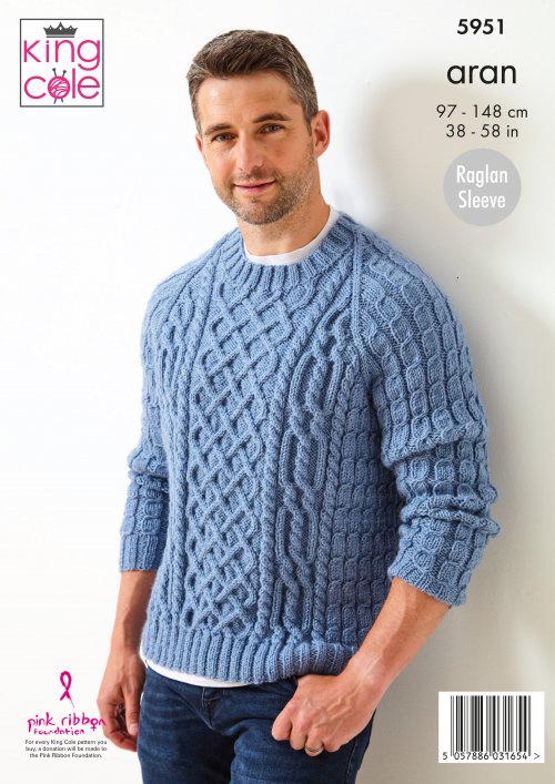 Easy to Follow Sweaters: Knitted In King Cole Fashion Aran Knitting ...