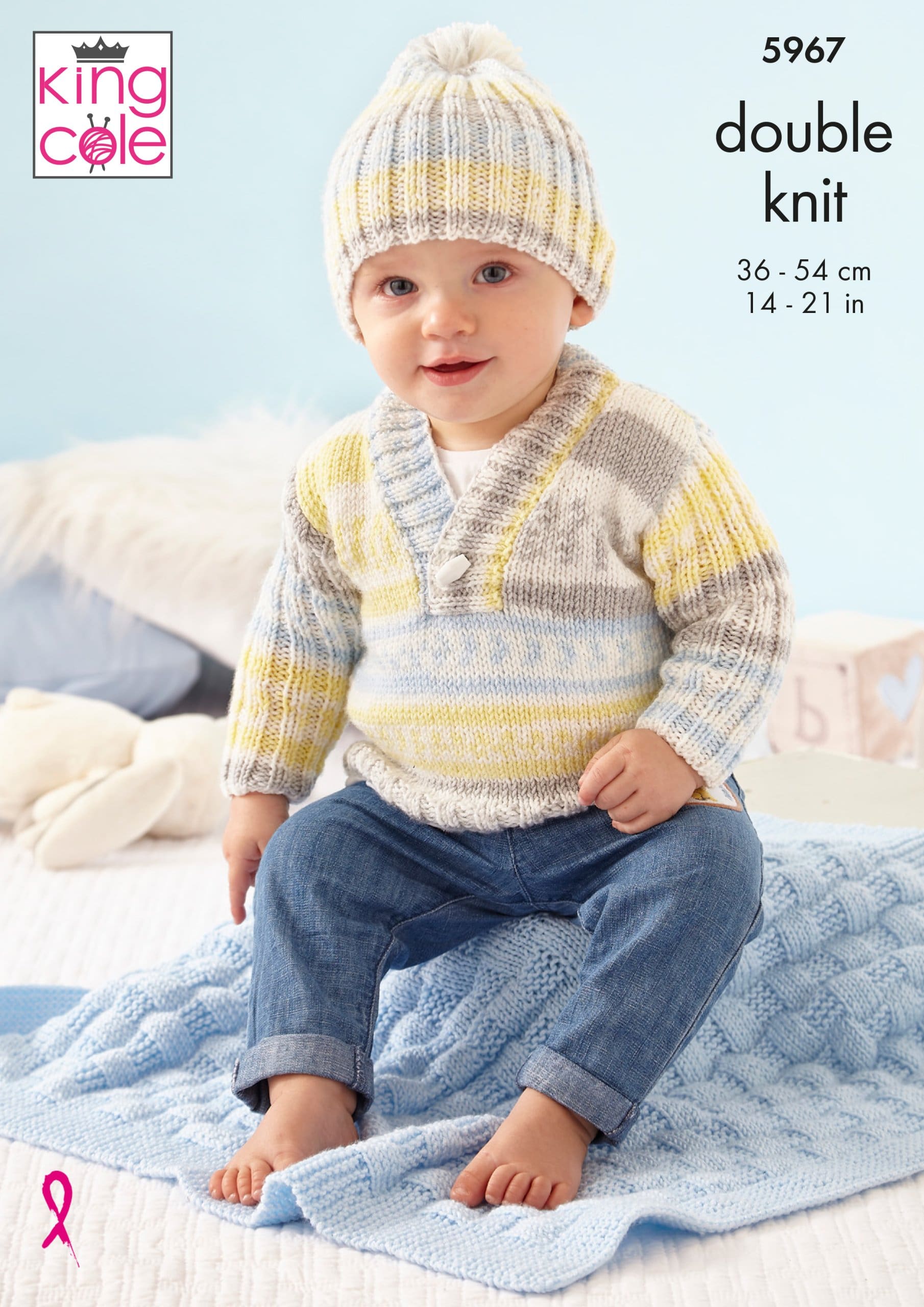 Easy to Follow Sweater, Cardigan, Hat & Blanket Knitted in Cherish DK ...