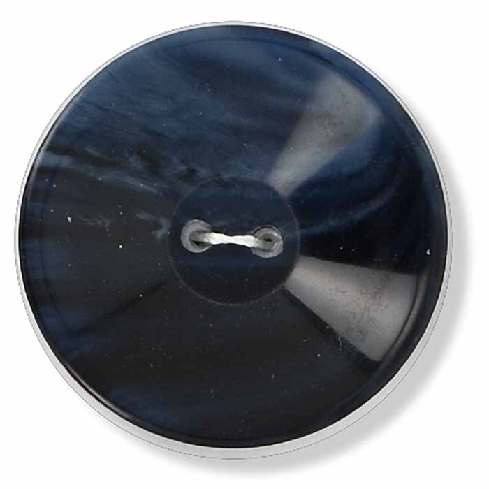 Round Shell Effect Button - Navy (34 ligne) | King Cole