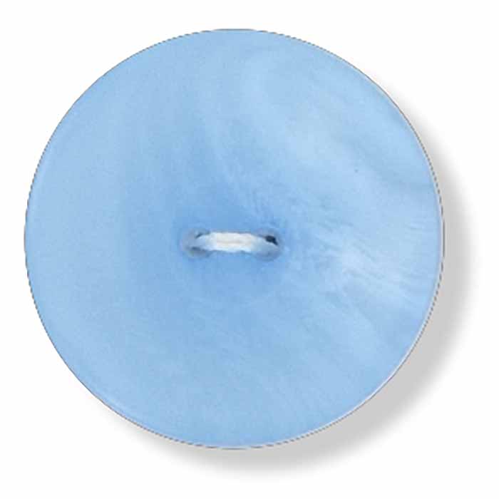 Round Shell Effect Button - Sky (20 ligne) | King Cole