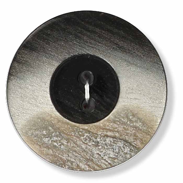 Round Thick Rimmed Button - Brown (54 ligne)