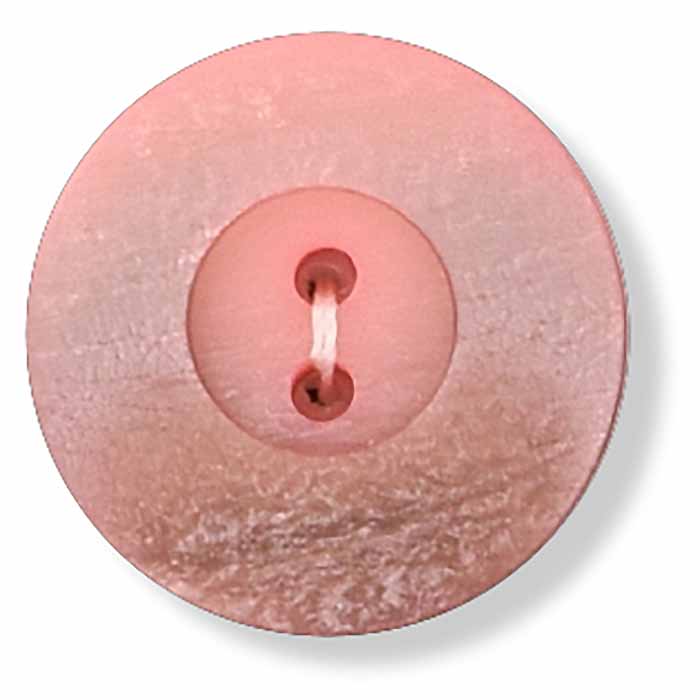 Round Thick Rimmed Button - Old Rose (36 ligne)