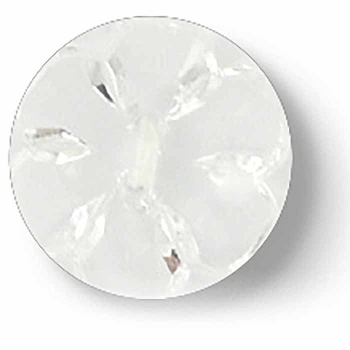 Flower Shaped Button - Clear (18mm)