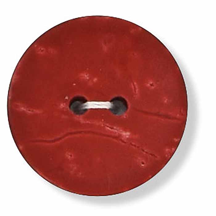 Round Wooden Button - Red (36 ligne)