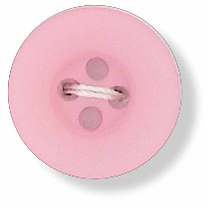 Round Deep-Rimmed Button - Pink (24 ligne) | King Cole