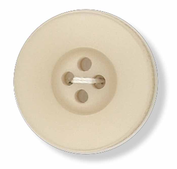 Round Deep-Rimmed Button - Dark Cream (36 ligne)