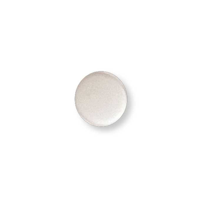 Matt Round Plain Button - White (18 ligne)