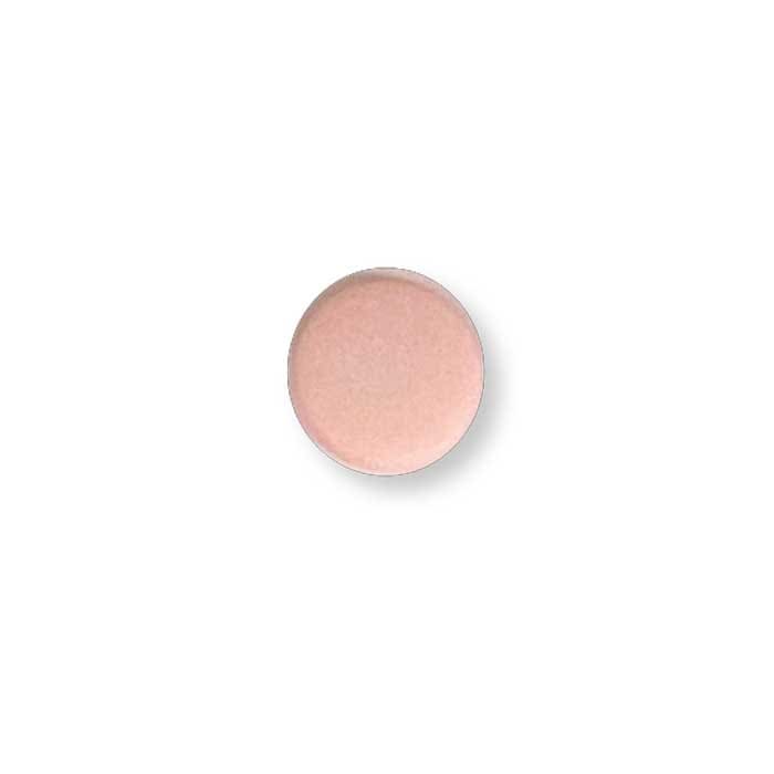 Matt Round Plain Button - Pale Pink (18 ligne)