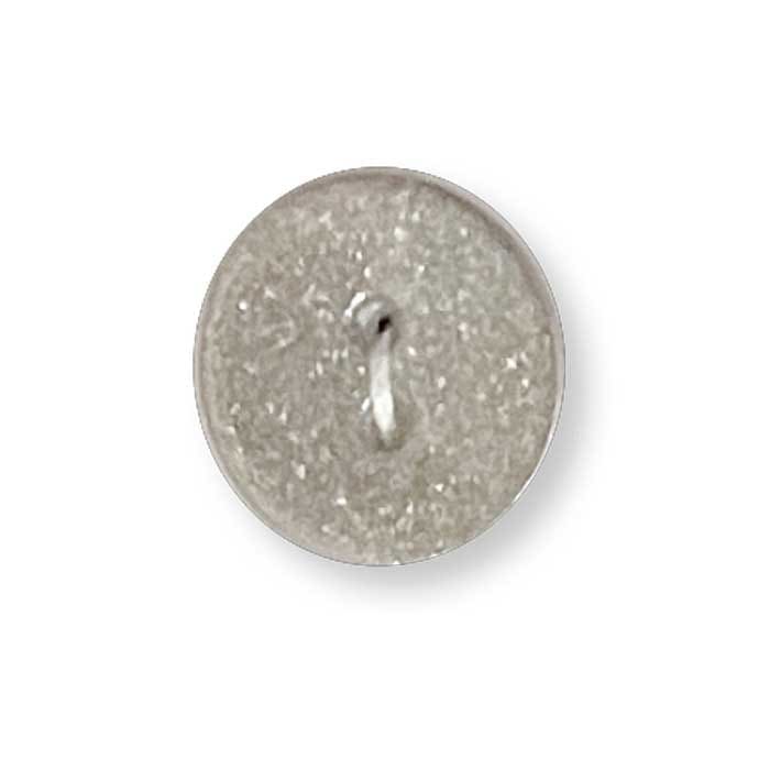 Glitter Round Flat Button - Silver (32 ligne)