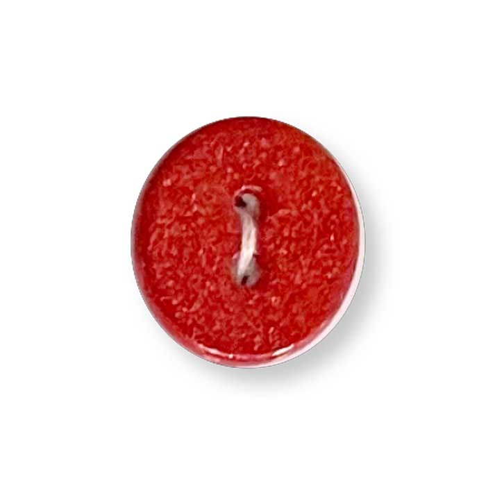 Glitter Round Flat Button - Red (32 ligne)