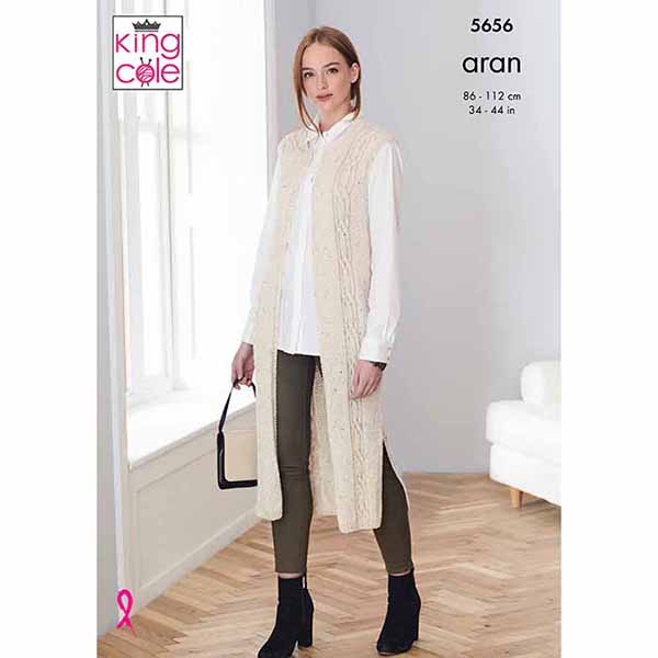 Waistcoat & Jacket Knitted in Forest Aran