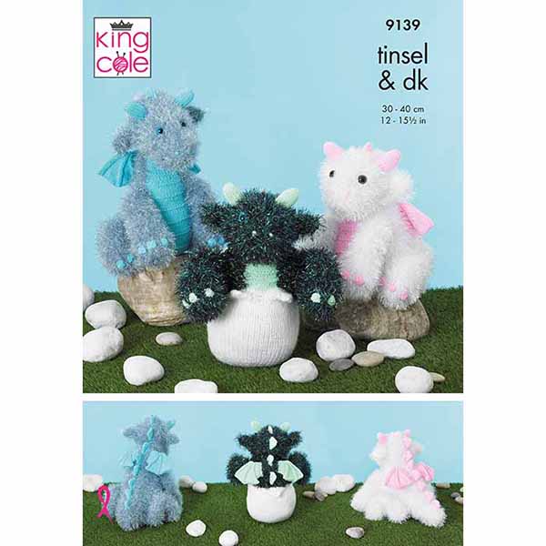 Baby Dragons Knitted in Tinsel Chunky | King Cole