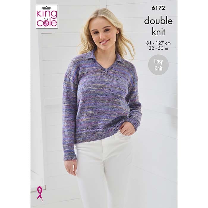 Sweater & Tank Knitted in Homespun Prism DK | King Cole