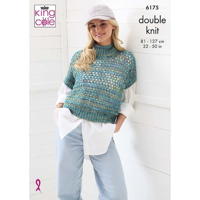 Sweater & Tank Knitted in Homespun Prism DK | King Cole