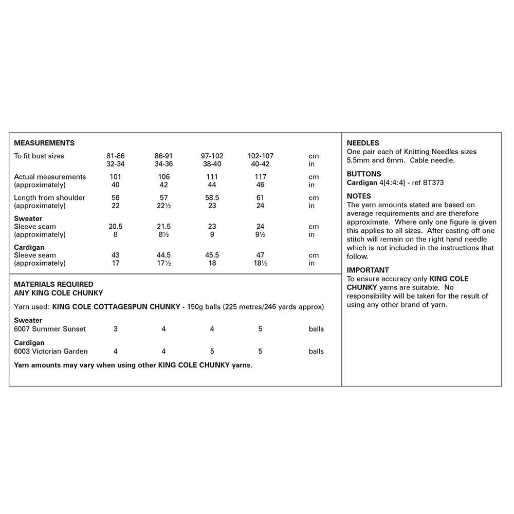 Sweater and Cardigan | King Cole