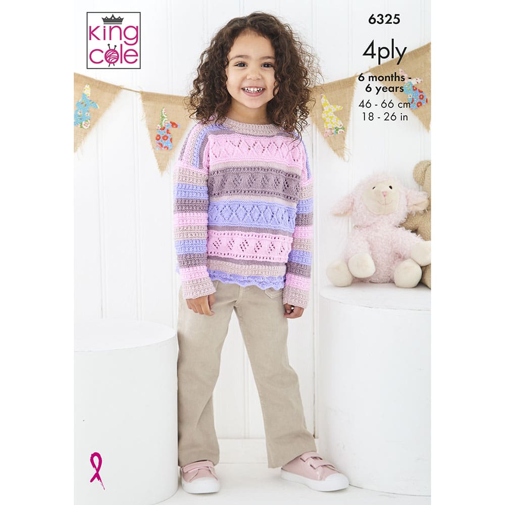 Sweater and Cardigan knitted in Cheished 4ply | King Cole