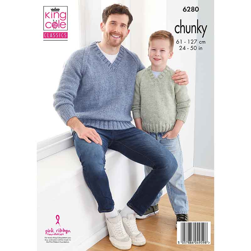 Cardigan and Sweater knitted in Big Value Chunky | King Cole