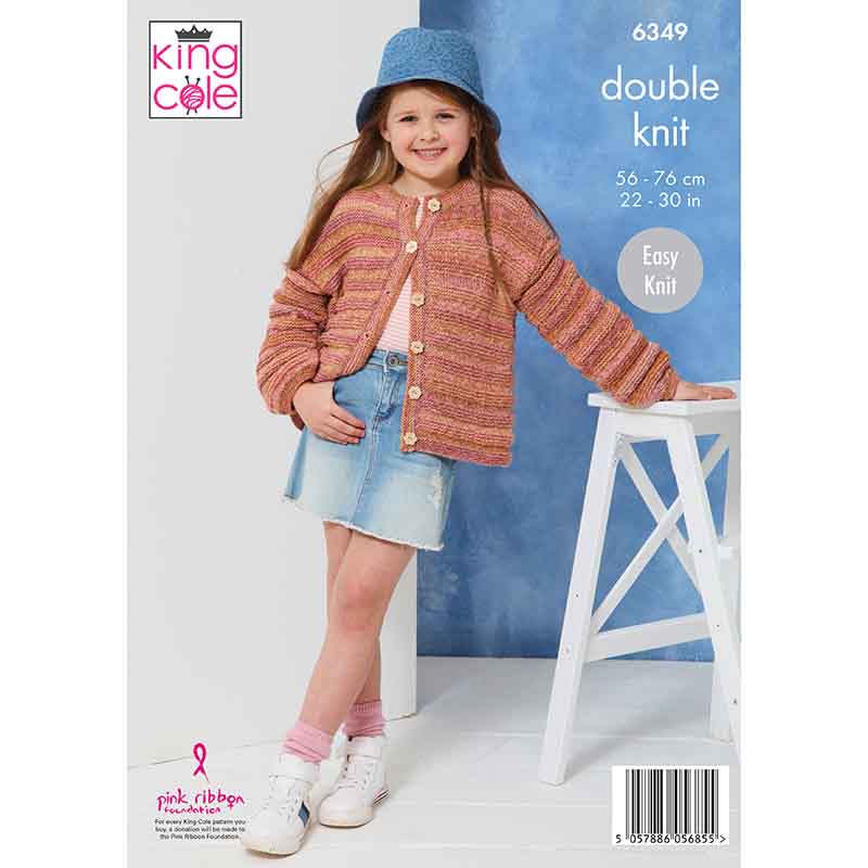 Sweater and Cardigan knitted in Jamboree DK | King Cole Sweater and Cardigan knitted in Jamboree DK | King Cole