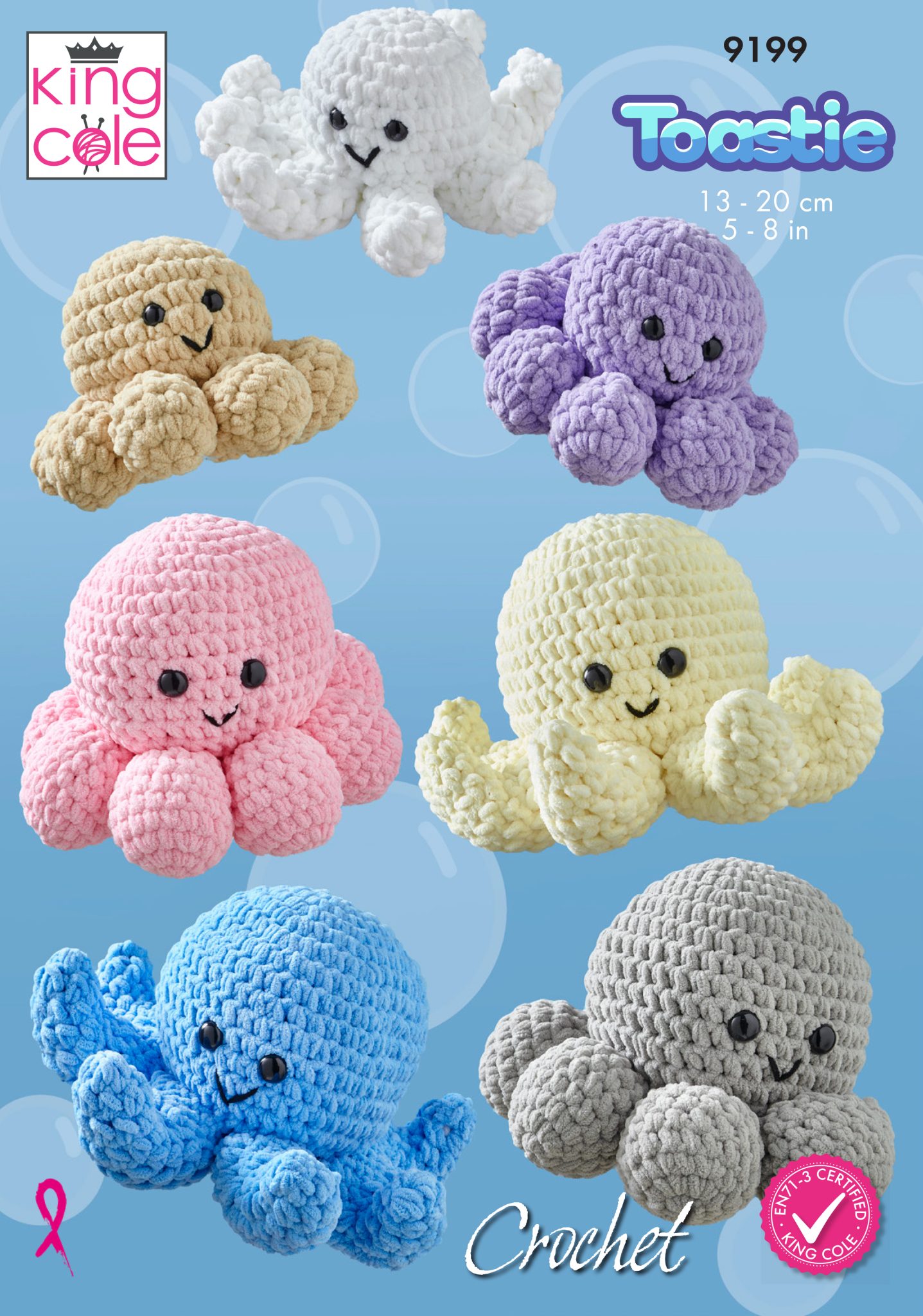 Cute Octopus crocheted in Toastie | King Cole