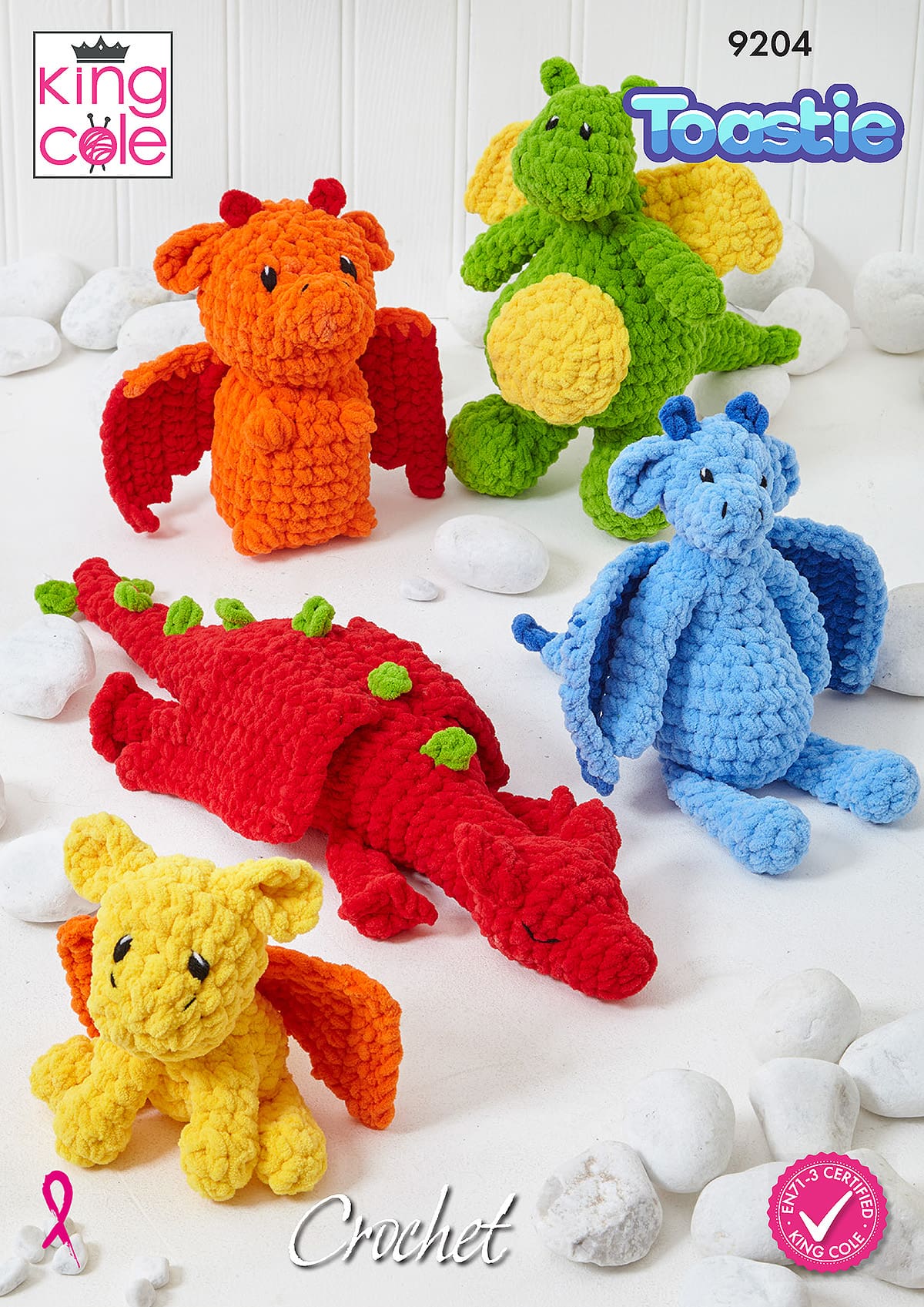 Dragons crocheted in Toastie | King Cole
