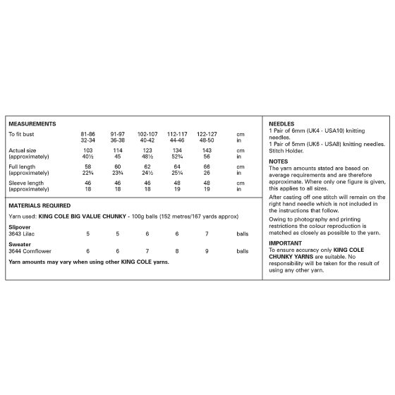 Ladies' Slipover and Sweater knitted in Big Value Chunky - Image 3