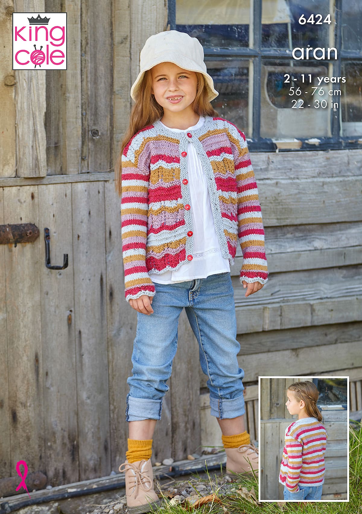 Childs' Cardigans knitted in Homespun Aran | King Cole