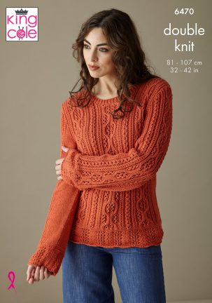 Sweater and Cardigan knitted in Cottonsoft DK | King Cole