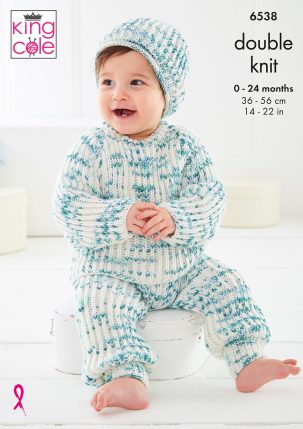Baby Set knitted in Dot Dot Dash DK | King Cole