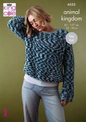 Sweater and Cardigan knitted in Animal Kingdom | King Cole